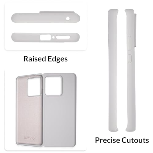 Image of SPRIG Compatible with Moto Edge 40 Premium SilkTone (Liquid Silicone) Back Cover Drop Tested Shock Proof Mobile Case for Men, Women, Boys and Girls with Camera Protection (Light Grey)
