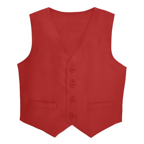 TopTie Kid Vest Volunteer Activity Waistcoat Party Costume Vests - RED