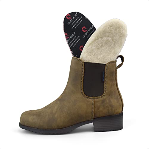 Comfy Moda Womens Chelsea Boots, Waterproof Boots For Women, Leather, Daily, Rustic Brown, Size 7 #TOP2