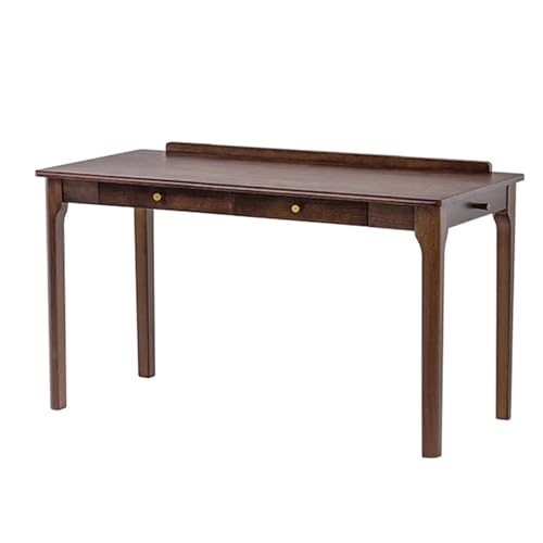 コンピューターデスク、ゲーミングデスク、PCテーブル、勉強机、木製、広い足元、引き出し付き、ヘッドホンフック付き、ホームオフィスや勉強用の頑丈なライティングテーブル(Walnut,80cm/31in)