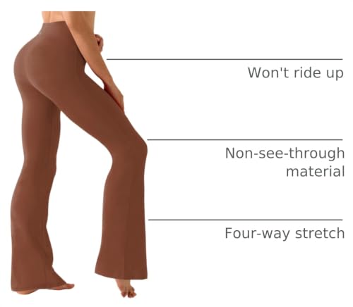 Image of BUBBLELIME 29 inch /31 inch /33 inch /35 inch /37 inch 3 Styles Women's High Waist Bootcut Yoga Pants Basic /Side Pockets Tummy Control Workout Flared