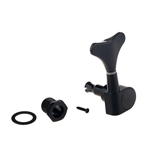 Musiclily 2+2 Sealed Bass Guitar Tuning Pegs Keys 2R2L Machine Head Tuners For Precision Bass And Jazz Bass, Black #TOP4