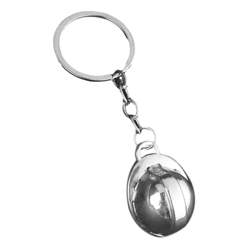 Generisch Mini llavero para casco de construcción, robusto casco de seguridad, accesorio de constructor, llavero para casco, diseño realista con clip estable, para artesanos, plata, Siehe