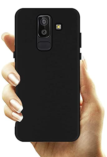 Image of Mobile Back Cover Case for Samsung Galaxy J8 (Silicone Case|CameraProtection|Black SC1510)