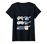 Photo Gallery donna dabbing controller di videogiochi divertente gamer dab gaming maglietta con collo a v Photo Gallery donna dabbing controller di videogiochi divertente gamer dab gaming maglietta con collo a v