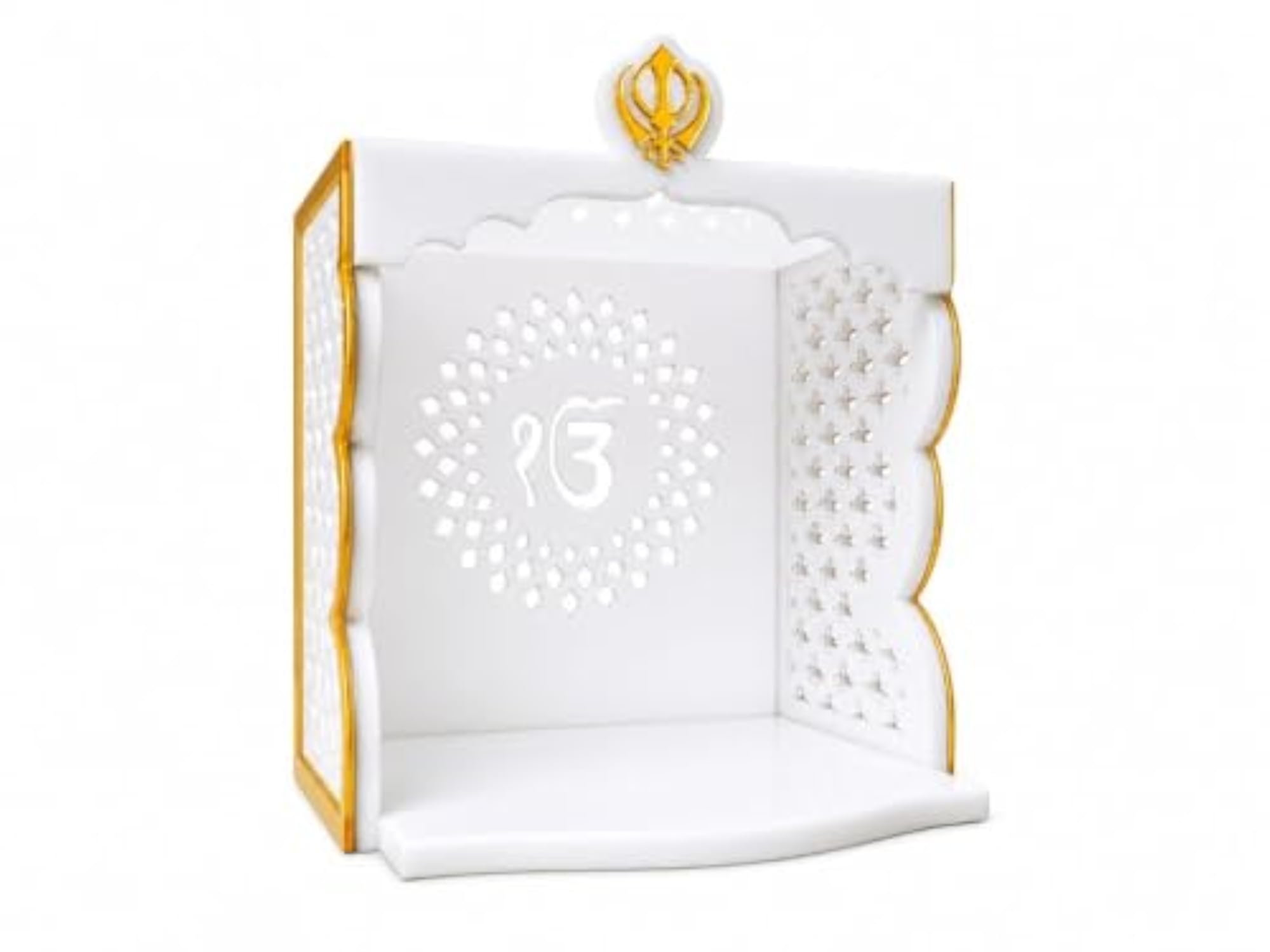 Khanda Symbol Car Dashboard Temple, Sikh Religious Decor