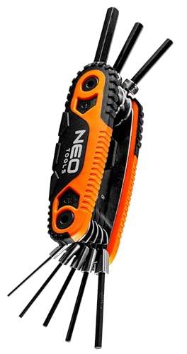 NEO TOOLS Zestaw wkrętaków kątowych 1,5 mm, 2 mm, 2,5 mm, 3 mm, 4 mm, 5 mm, 6 mm, 8 mm sześciokątny 09-571