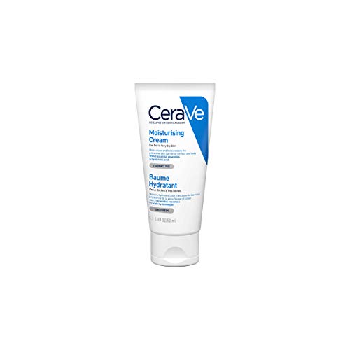 CeraVe Moisturizing Cream For Dry To Very Dry Skin (50ml) - Formulated with 3 Essential Ceramides And Hyaluronic Acid | Non-Comedogenic Moisturizer For Face and Body