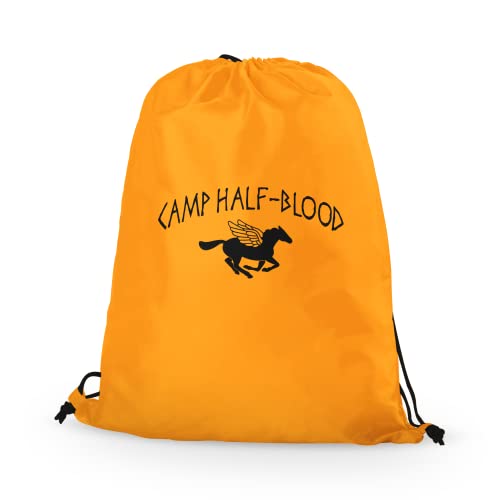 SMARTYPANTS Orange Camp Half Blood Drawstring Bag