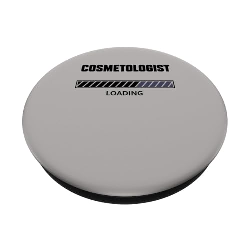 Future Cosmetologist Funny Cosmetologist Loading PopSockets Swappable PopGrip, Black - Image 2