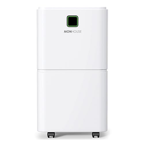 MONHOUSE Deumidificatore Digitale 12L/Giorno - Modalita Notte, Timer 24 Ore Per Asciugatura Del Bucato, Camera, Cantina, Garage E Cucina - Antimuffa Elettrico Portatile - Assorbiumidita Silenzioso