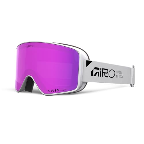 Image of Giro Method Ski Goggles - Snowboard Goggles for Men, Women, Youth - White Stacked - Vivid Pink & Vivid Infrared