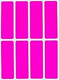 Royal Green Gommettes Étiquettes Autocollantes Rectangulaires Rose Fluo Environ 7,5 cm x 2,5 cm (75mm x 25mm) 15 Feuilles Paquet de 120