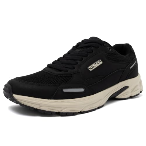 Image of Nautica Mens Running Sneakers Sport Fashion Lace-Up Athletic Soft Shoes for Gym Tennis Men - Cushioned, Breathable, Lightweight & Comfortable