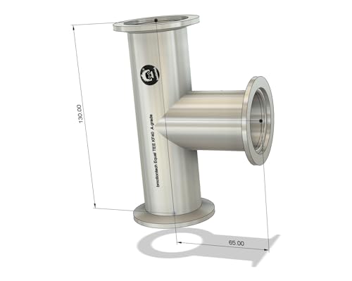 Image of superior grade - Equal Tee Fitting with NW40 KF40 Flange (KF40 equal TEE Long 130mm)