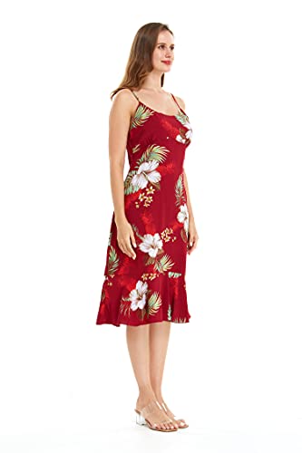 Image of Matchable Family Hawaiian Luau Men Women Girl Boy Clothes in Pineapple Garden Burgundy