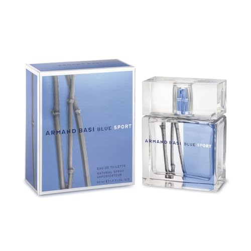 Armand Basi | Blue Sport Eau de Toilette, Perfume para hombre en spray, Familia olfativa Amaderada Aromática, 50 ml