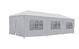 ZENY 8 Walls 10' x 30' White Party Wedding Tent Gazebo Canopy with Sidewalls Easy Set Gazebo BBQ Pavilion Canopy Cater Events (White, 1030)