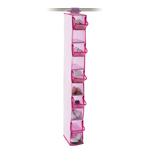 neatfreak 7107-P neatKids 10 Shelf Mesh Front Organizer, Pink