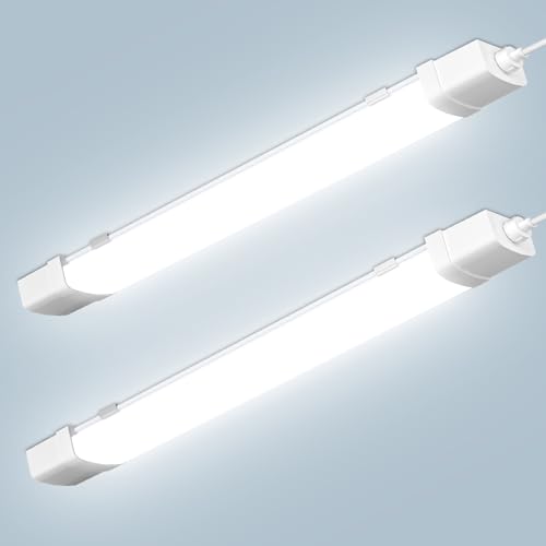 papasbox 120cm Neon LED Tube avec Détecteur de Mouvement,40W 4800LM 6500k Plafonnier Led de Mouvement Interieur pour Garage, Entrepôt, Atelier, Bureau - 2...