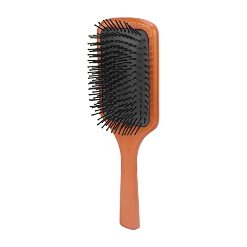 Cepillo de Pelo de Madera, Cepillo de Pelo de Paleta de Bienestar de Masaje Profesional para Desenredar, Secar, Alisar, Estilismo Esencial