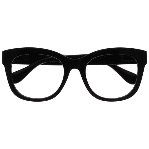 OPULIZE BIG Lunette anti lumiere bleue femme & homme - Lunettes Loupe Ecran/Gaming - Anti-éblouissement Anti-Reflet Protection UV - Noir - +2,50