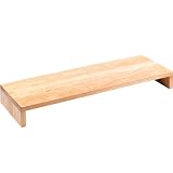 イーサプライ モニター台 木製 卓上 幅60cm 奥行20cm 高さ7cm 耐荷重10kg 机上台 天然木 キーボード収納 完成品 EEX-DES25NW