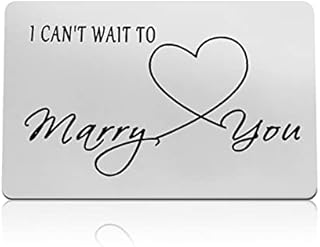 Bride to Groom Gift Wedding Day Card I Can't Wait to Marry You Metal Wallet Card Gift Groom Gift from Bride Engagement Wedding Day Gift for Groom Husband Gift from Wife Love Note Gift for Him Fiancé