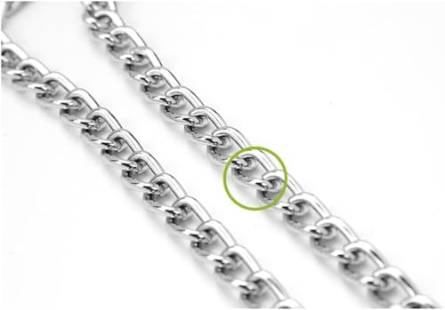 Collier en métal argenté taille M à maillons coulissants robustes pour chiens (lot de 2) - 8