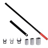 Kit di 8 attrezzi per cinghie a serpentina per auto, con chiave a serpentina da 3/8" e chiavi a piede di porco per rilasciare la tensione della puleggia sulle pulegge folli