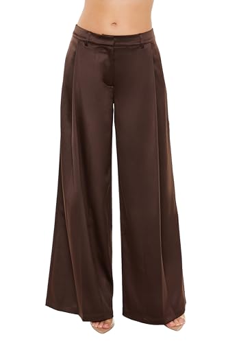 Forever 21 Women's Satin Trouser Pants2