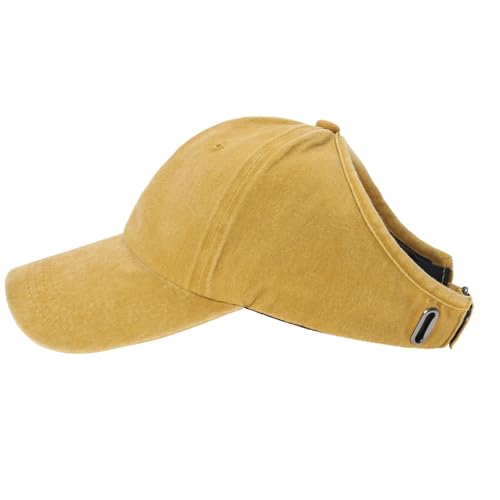 2PCS Mama and Mini Matching Backless Hat for Mom Girl,Parent-Child Baseball Cap Set for Kids Thick Natural Curly Hair3