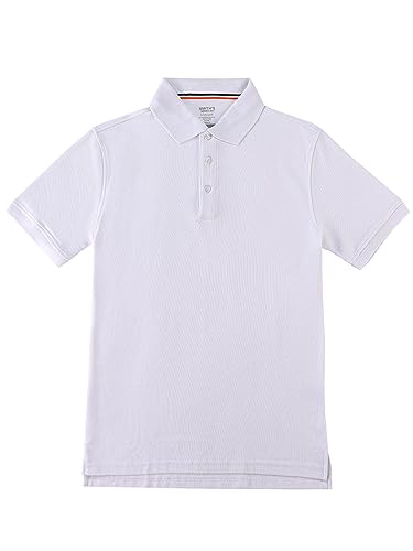 Smith's American Boys' S/S Polo Shirt - White, 18-20 Husky
