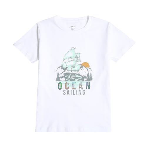 Image of CAVIO Boys Printed Shirt and T-Shirt Regular Fit Casual Half Sleeve