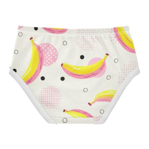Yellow Bananas Pink Highlights Toddler Underwear Custom 2t Cotton Panties Little Girl Aesthetic Undies Kids Briefs2