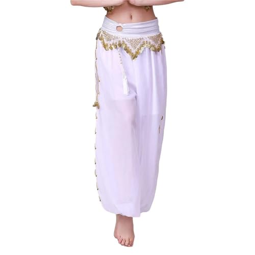 Pantalon Danse du Ventre Mousseline Soie Femmes Costume Performance Danse Orientale