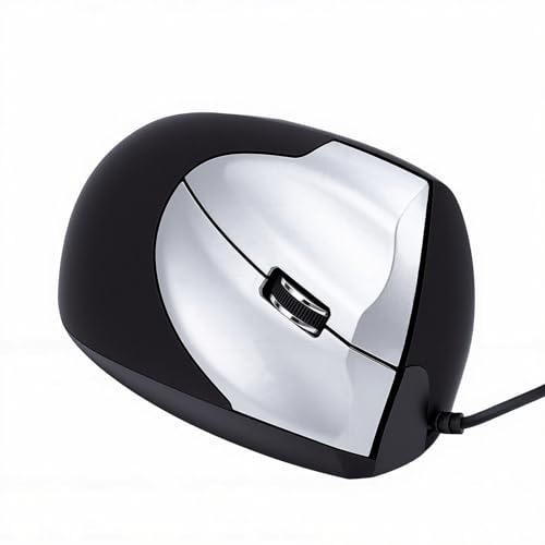 Ratón vertical ergonómico USB para oficina con sensor óptico de alta precisión 4