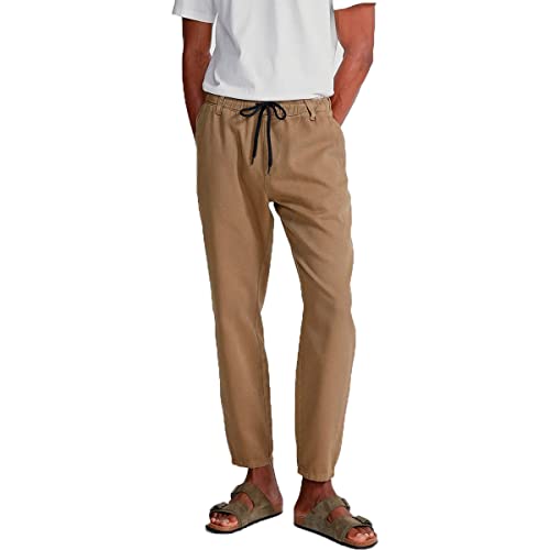 Calça De Sarja Masculina TaperBege XXG