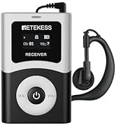 Système Audioguide Retekess T130U - Transmission Numérique, Portée 200 M, 1 émetteur + Récepteurs - Pour Visites Guidées, Musées, Groupes