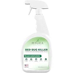 Hygea Natural Lice, Mite, and Bed Bug Killer Natural Spray - Child & Pet Friendly - Immediate Results - Stain & Odor Free (24 Ounce)