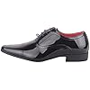 Mens Boys Faux Leather Patent Formal Smart Wedding Work Lace Up Shoes - Black - UK 8 / EU 42 #4