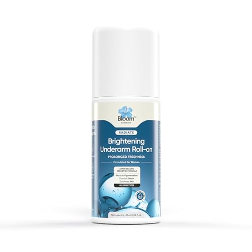 Image of Bloom by Bold Care Brightening Underarm Roll - With AHA, Melazaro & Kojic Acid | Dark Underarms, Pigmentation & Odour| Rapid Melanin Reduction Formula | 0 White Cast | 50ml