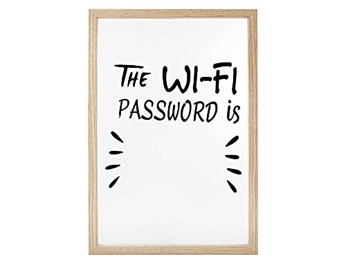 ATOSA Weißes Wandschild Dekoration Passwort WiFi