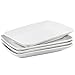 Piatti rettangolari in porcellana da portata rettangolari, 25,5×15,7 cm per carne, antipasti, dessert, cibo, feste, Bianco, Set da 4