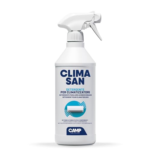CAMP Climasan Détergent – Détergent Climatisation pour les Filtres et Composants Climatiseurs, Nettoyant Climatisation Spray avec Action Immédiate,...