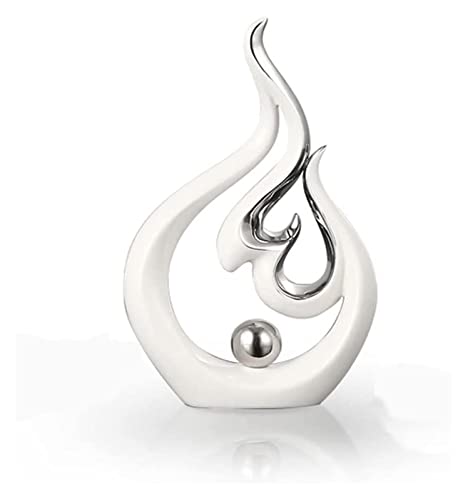 Sculpture céramique argentée RLKHXBS artisanat d'art galvanisé luxe