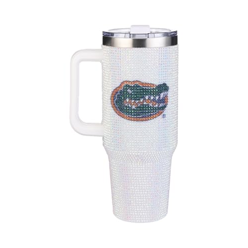 Image of The Memory Company Officially Licensed 40oz White Bling Game Day Tumbler, University of Florida