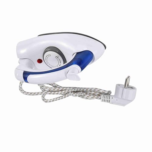 Xixian Plancha de Portátil Compacta con Suela Antiadherente, Control de Temperatura, Función de Pulverización, Antideslizante, Vaporiza Horizontal o Verticalmente, Tamaño Portátil (Enchufe europeo)