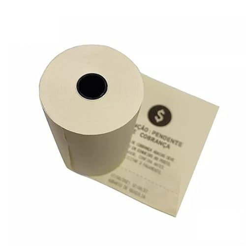 Bobina Termica 80mm x 30m Amarela 30 Unidades Para Maquininha Emissao De Nota Fiscal Para Comercios