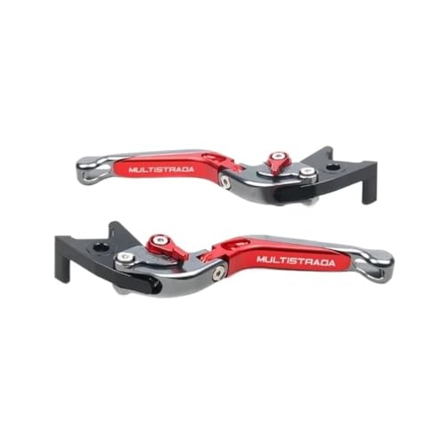 Leviers frein embrayage Multistrada 1200 alu CNC anodisé Orange Silver